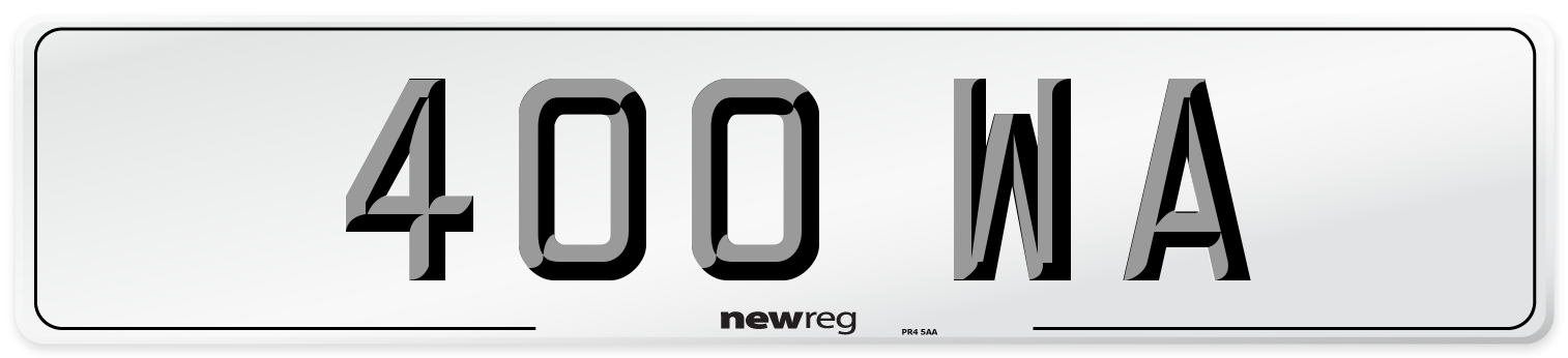 400 WA Number Plate from New Reg